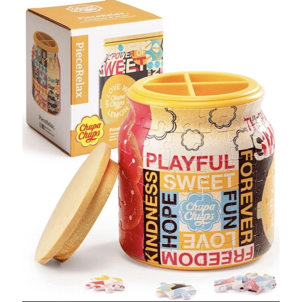 Piece Relax Chupa Chups Puzzle Jar 96 PC 3D Puzzle Jar SEALED